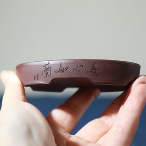 Maceta Mini Bonsái Zisha Hecha a Mano, Recipiente para Plantas Grabado del Tamaño de la Palma de la Mano - Product Image 2