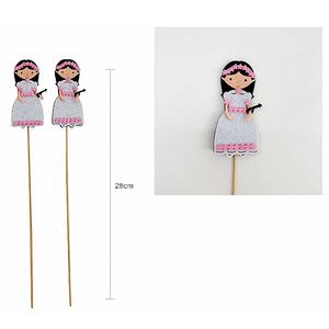Décoration de Communion Fille Party Love Pincho 28cm sur Bâtonnet Élégant Fournitures pour Événements Religieux Lot de 12 Pièces - Product Image 1