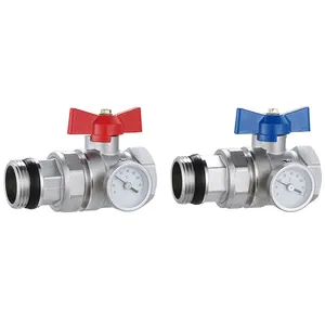 Hvac manual balancing accessories fittings ball water meter valve