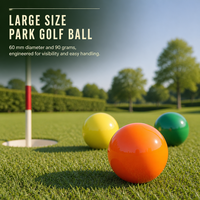 Ball de golf surlyn deux pièces, grande taille 60mm 90g, logo personnalisé OEM ODM, haute visibilité, entraînement, vente en gros