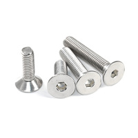 Vis à tête fraisée métrique personnalisée, à six pans creux, en acier inoxydable zingué M6, pour l'installation de portes d'armoires, vis robuste pour couteaux