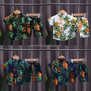 Ensemble deux pièces pour garçons D867 : <span class=keywords><strong>T</strong></span>-<span class=keywords><strong>shirt</strong></span> côtelé en coton imprimé à manches courtes et short – Vente en gros transfrontalière - Product Image 6