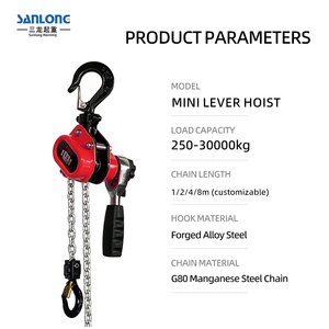 Palans à levier miniatures ROHO 0,25t, chaîne en acier au manganèse G80, treuil manuel à cliquet portable 3m, levage <span class=keywords><strong>de</strong></span> chantier, garantie 1 an - Product Image 3