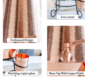 Copper <b>Water</b> Dispenser with Tap <b>5L</b> Large Capacity Vintage Style for Home Party Use - Product Image 4