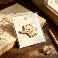 Broche personnalisée chien Pomeranian en émail dur, motif dessin animé Kawaii, cadeau pour les amoureux des animaux, décoration de sac, épinglette
