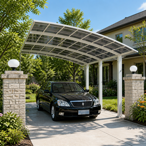 Cocheras <span class=keywords><strong>de</strong></span> Aluminio con Techo <span class=keywords><strong>de</strong></span> Policarbonato y Diseño Arqueado |   Cochera Doble para Autos, Ideal para Entrada <span class=keywords><strong>de</strong></span> Vehículos, Jardín o Villa - Product Image 2