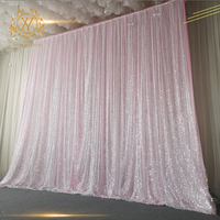 Fournitures de mariage Rideaux blancs suspendus Rideau à paillettes pailletées pour la décoration de fond de scène d'hôtel Autre décoration de mariage