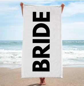 Serviettes de plage carrées en coton 100% super doux, respirantes, à séchage rapide, imprimées par sérigraphie réactive, personnalisables, vente en gros, promotionnelles - Product Image 3