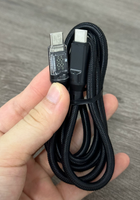 Kabel Pengisian Cepat 120W USB 2.0 Tipe-C ke Tipe-C 1m dengan Pengisian 5A/3A, Jaket PVC, Anyaman Nilon untuk iPhone dan Power Bank