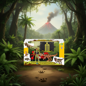 Juego de juguetes de dinosaurios Dino Adventure con figuras y vehículo 29x18x11 cm para niños mayores de 3 años - Product Image 3