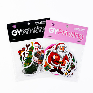 Paquete de pegatinas de múltiples diseños personalizados con tarjeta de encabezado, vinilo impermeable, dibujos animados holográficos, paquete de pegatinas troqueladas con logotipo de marca - Product Image 5