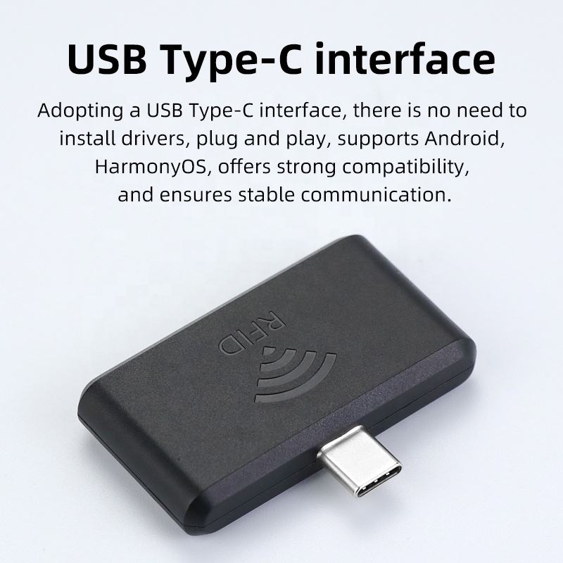ORANGLES WYUAN 860-960mhz UHF RFID Card Reader Writer Android IOS Mobile Phone OTG Portable ISO18000-6C Reader USB Type-C Plug and Play - detailed closeup view - illustrating benefits - Image 3 of 6 | created for all | Shop WYUAN 860-960mhz UHF RFID Card Reader Writer Android IOS Mobile Phone OTG Portable ISO18000-6C Reader USB Type-C Plug and Play North Carolina | Free Shipping ORANGLES