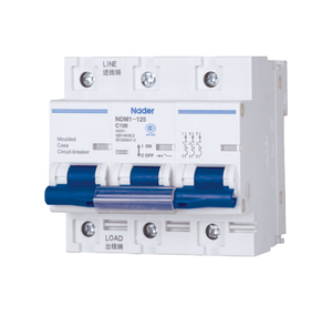 Interruptor de circuito NDM1-125D100/3 100A 3P Shanghai Nader - Product Image 1