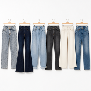 Assortiment de jeans pour hommes, modèles variés : coupe droite, fuselée, slim, jambe large, référence 2026.4, origine CN/GUA, vente en gros, décontracté, été. - Product Image 3