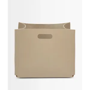 Nuovo arrivo di alta qualità pieghevole in pelle PU cestino organizzazione di stoccaggio della casa con contenitore scatola di immagazzinaggio maniglia 40*30*30CM