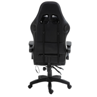 Chaise de jeu avec haut-parleurs Bluetooth et lumières LED RVB Chaise d'ordinateur de jeu ergonomique à massage avec repose-pieds et soutien lombaire