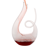 Carafe à vin en forme de serpent soufflée à la main en vente de gros carafe à whisky ensemble de verres à vin en cristal pour la maison et le restaurant style américain