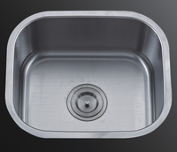 4236 Installation de sous-montage pour évier de cuisine et de salle de bain en acier inoxydable à bassin unique avec robinet à un trou non inclus