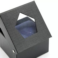 Boîte d'emballage en carton noir écologique avec logo personnalisé pour nœuds papillon, boîte cadeau pour cravates noires avec logo personnalisé