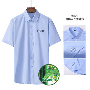 Camicie Formali <span class=keywords><strong>da</strong></span> <span class=keywords><strong>Uomo</strong></span> a Maniche Lunghe in Tinta Unita per Business e Casual, Personalizzabili in Diversi Colori, in Fibra di Bambù - Product Image 4