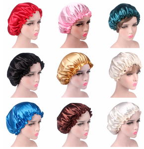 Tóc Satin Nắp Ca-pô Cho Ngủ Mũ Tắm Lụa Nắp Ca-pô Nắp Ca-pô Femme Phụ Nữ Đêm Ngủ <span class=keywords><strong>Cap</strong></span> <span class=keywords><strong>Head</strong></span> Cover Rộng Ban Nhạc Đàn Hồi - Product Image 4