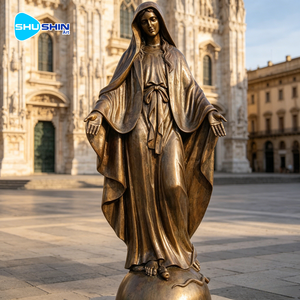 Statue de <span class=keywords><strong>la</strong></span> Vierge Marie en bronze grandeur nature, moderne, religieuse, catholique, pour l'extérieur, sculpture de <span class=keywords><strong>Notre</strong></span>-<span class=keywords><strong>Dame</strong></span>, moulage antique plaqué, sur mesure pour église - Product Image 1