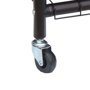 DB Oceanstar Clasificador de lavandería de bronce rodante de 3 bolsas con barra colgante ajustable - Product Image 3