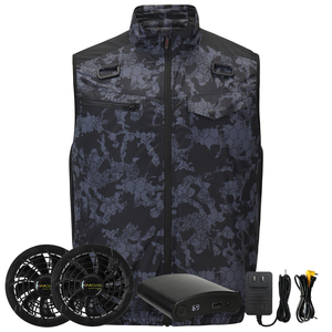 เสื้อกั๊กมือถือ DC 19V 15V 12V 9V,เสื้อกั๊กสองตัวระบายความร้อนด้วยแบตเตอรี่สำหรับฤดูร้อน - Product Image 2