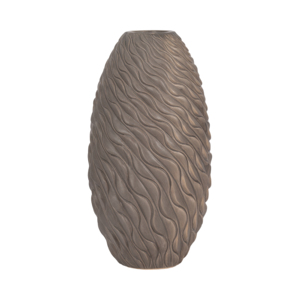 Vaso in Ceramica Alto Ondulato Testurizzato, Scultura Decorativa per Soggiorno, Camera da Letto, Ufficio, Esposizione su Tavolo - Product Image 1