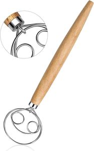 <span class=keywords><strong>Fouet</strong></span> hollandais Ruizhifa de qualité supérieure, écologique, en acier inoxydable avec manche en bois <span class=keywords><strong>pour</strong></span> la pâtisserie et le mélange de pâte à pain - Product Image 1