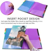 Classeur à languettes extensibles Rainbow Tab, 24 pochettes, format A4, organisateur durable, séparateurs en plastique résistants à l'eau pour la maison et le bureau