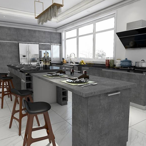 Mobili da <span class=keywords><strong>Cucina</strong></span> in Melamina <span class=keywords><strong>Color</strong></span> <span class=keywords><strong>Noce</strong></span> Chiaro, Armadi da <span class=keywords><strong>Cucina</strong></span> Autoassemblabili - Product Image 6