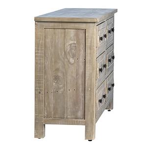 Armoire de rangement en bois recyclé antique, commode rustique en bois recyclé, 6 tiroirs, meubles de chambre à coucher - Product Image 3