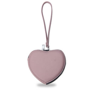 A forma di cuore alla moda con cerniera in vera pelle carino a forma di amore piccolo Mini cambio tascabile borsa portamonete porta astuccio per donna - Product Image 4