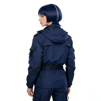 Perruque Cosplay Wanderer Bleue à Pompon, Fibre Haute Température Résistante à la Chaleur, Cheveux Courts et Raides, Anime, Densité 150%, Ligne de Cheveux Naturelle