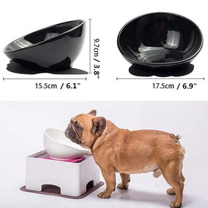Comedero de Cerámica para Perros con Tapete Antideslizante, Tazón para Comida de Gatos, Tazón para <span class=keywords><strong>Bulldog</strong></span> Francés, Productos Innovadores para Perros - Product Image 2