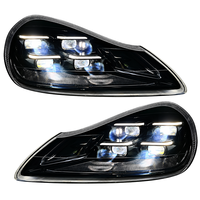 Kit de mise à niveau des phares à LED Matrix pour Porsche Cayenne 957 2007-2010, style 9YB, projecteurs avec feux de jour DRL, couvercle en fibre de carbone