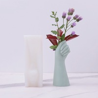 Moule en silicone pour vase à fleurs irrégulières, pièce de présentation en plâtre pour bougie parfumée DIY, pierre diffuseur