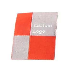 Le etichette tessute di marca di abbigliamento privato personalizzate riciclano l'etichetta tessuta per indumenti ad alta densità con logo