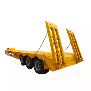 Semi-remorque surbaissée à 2 essieux en acier pour le transport de matériel lourd, capacité de charge de 30 000 kg - Product Image 2