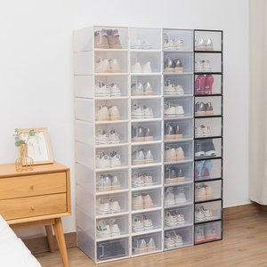 Wholesale Detachable Front Open Breathable Sneaker Shoes <strong>Storage</strong> Box Multi-Use Stackable <strong>Plastic</strong> Shoe <strong>Bin</strong> - Product Image 5