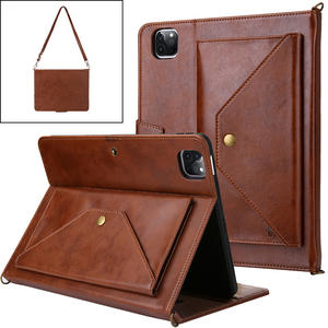 Étui de protection pour tablette <span class=keywords><strong>iPad</strong></span> Pro avec support pliable en cuir PU, porte-cartes, housse avec sangle pour <span class=keywords><strong>iPad</strong></span> Pro 11 <span class=keywords><strong>Air</strong></span> 6 7 - Product Image 1