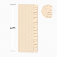 Bande élastique en polyester plissée Meetee XP154 60 mm pour bretelles de soutien-gorge, vêtements, textiles de maison et accessoires de couture