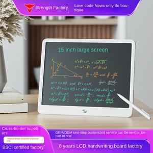 Tavolo da disegno LCD per bambini da 15 pollici grande schermo <span class=keywords><strong>lavagna</strong></span> per scrittura a mano <span class=keywords><strong>cancellabile</strong></span> per gli occhi neri memory pad piccola <span class=keywords><strong>lavagna</strong></span> - Product Image 5