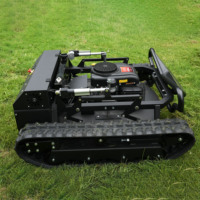 Tondeuse à gazon télécommandée à essence 22 CV, coupe-herbe sur chenilles 900 mm pour le défrichement commercial, la protection des vergers et des pentes