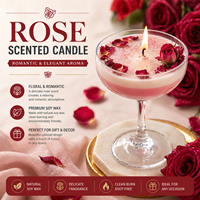 Vela Aromática Personalizada en Vaso de Cóctel, Vela de Martini de Cera de Soja con 9 Fragancias para Decoración del Hogar, Regalo, Venta al por Menor y Marca Privada