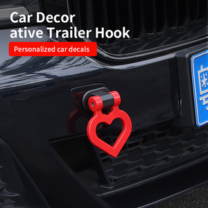 Adhesivo Decorativo para Gancho de Remolque de Coche con Diseño de Corazón, Simulación de Gancho de Remolque Delantero/Trasero para Coche de Carreras - Product Image 4