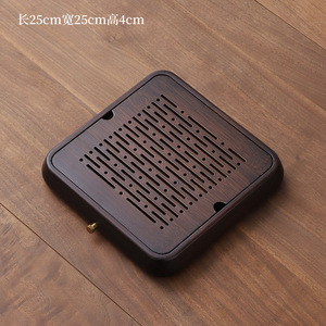 Kung Fu tea tray, water <b>storage</b> and drainage tea <b>table</b>, square bamboo tea tray, <b>small</b> size for one person, wholesale available - Product Image 3
