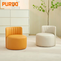Fauteuil de salon au design italien, moderne, en velours et cuir PU, fauteuil de détente pour hôtel, appartement, villa, canapé rond