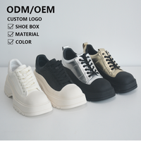 Vente en gros de mode automne à lacets sport loisirs chaussures pour femmes fond épais plate-forme imperméable doux surélevé dames chaussures décontractées